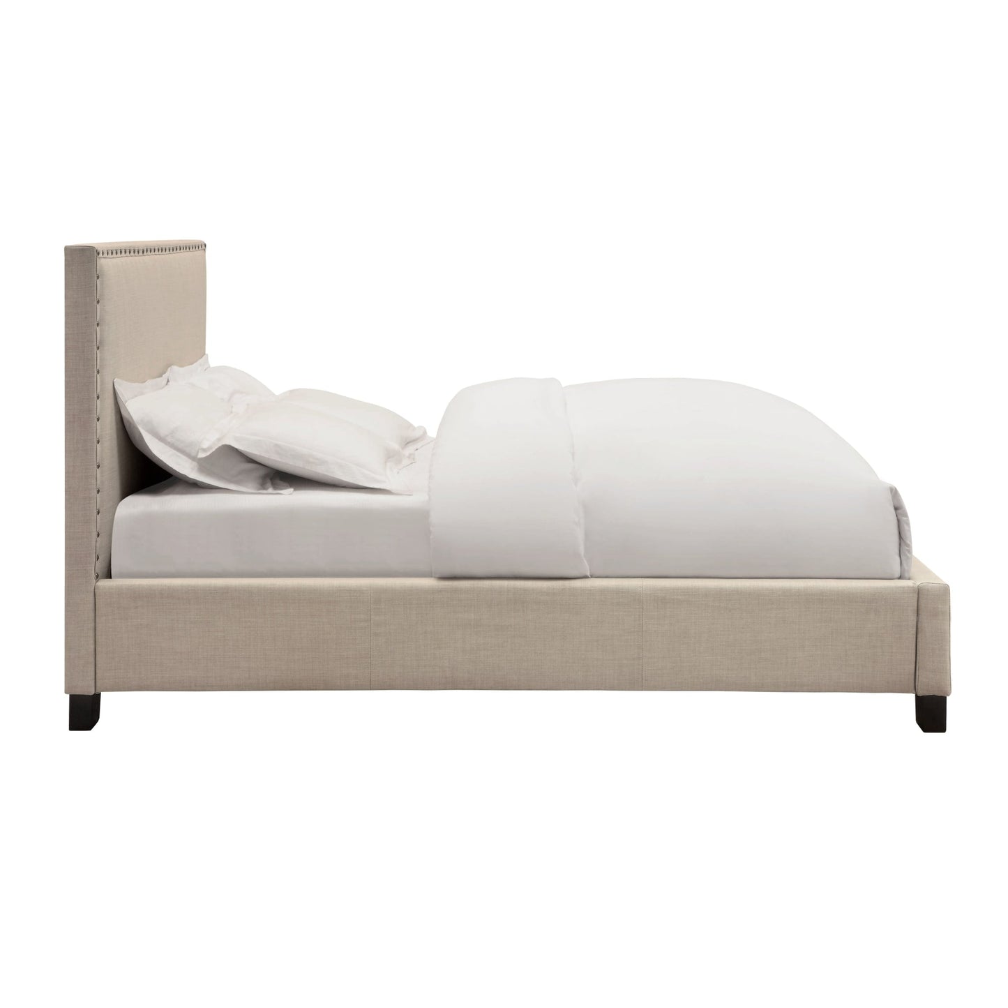 Modus Tavel Nailhead Upholstered Platform Bed in Toast LinenImage 5