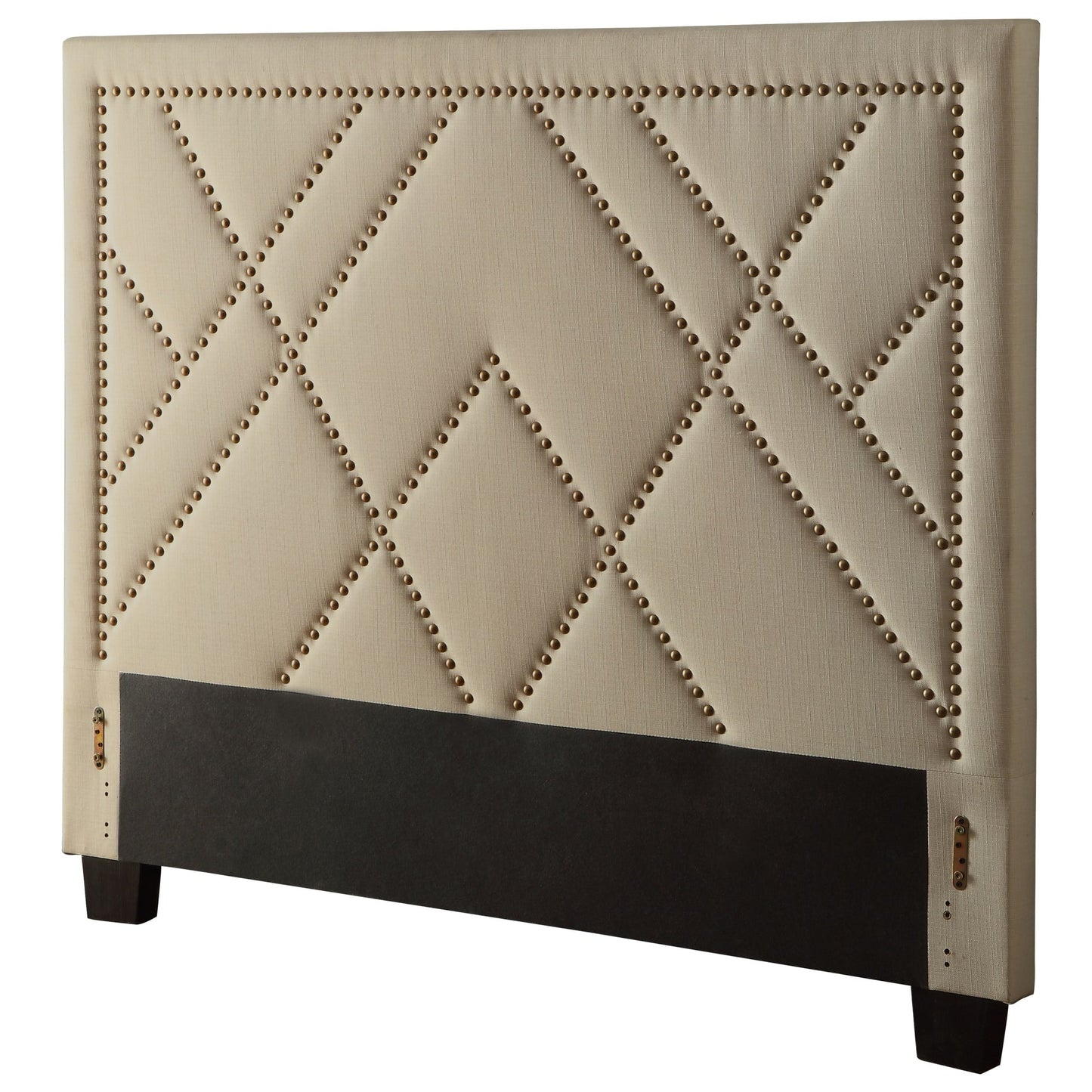 Modus Vienne Nailhead Patterned Upholstered Headboard in PowderImage 4