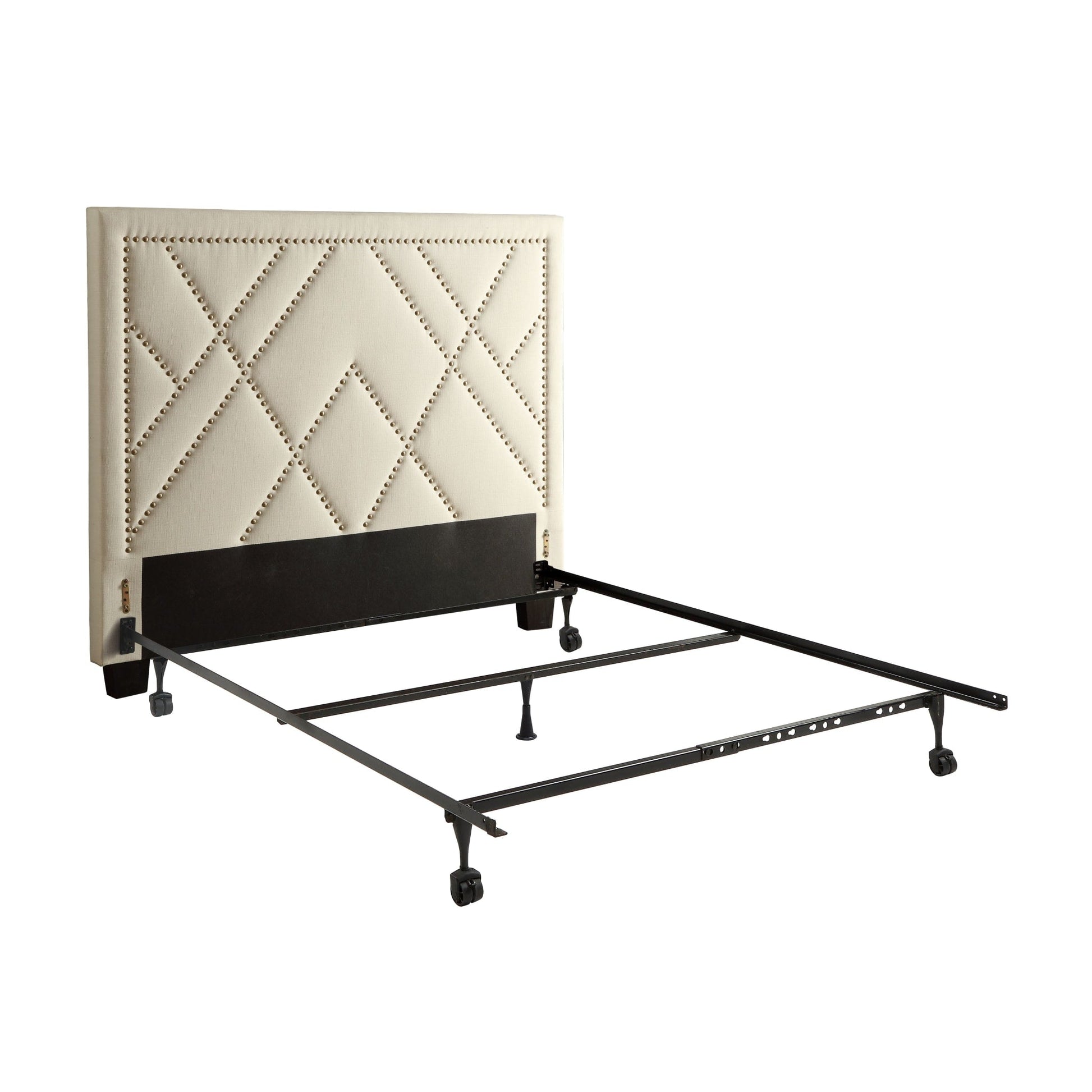 Modus Vienne Nailhead Patterned Upholstered Headboard in PowderImage 6
