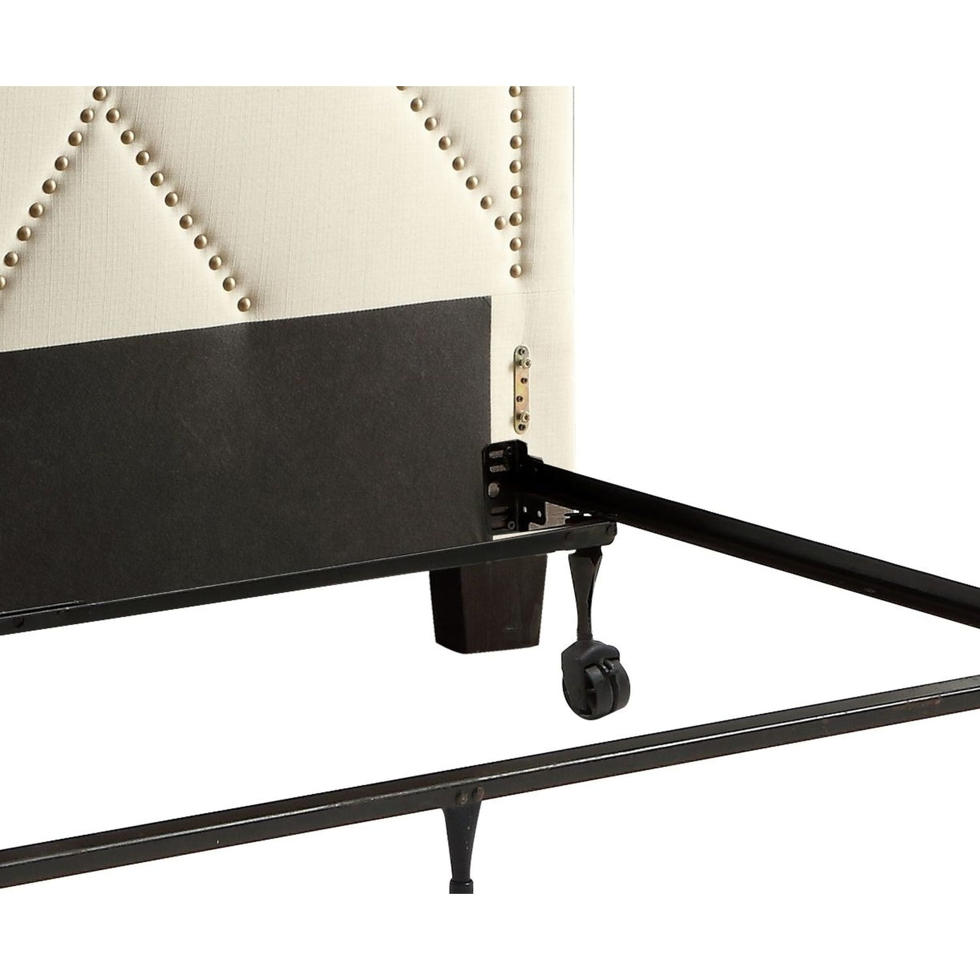 Modus Vienne Nailhead Patterned Upholstered Headboard in PowderImage 7