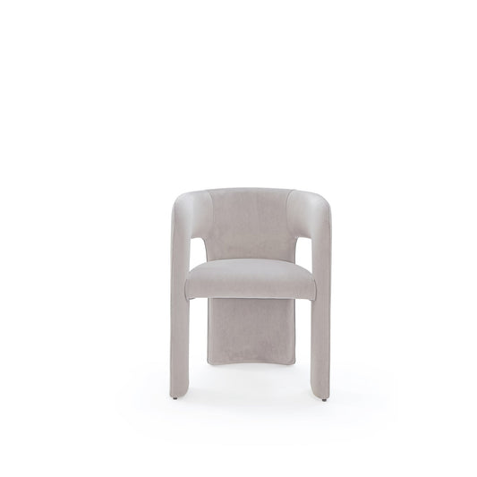 Modus Winston Fully Upholstered Arm Chair in Ash Grey Velvet Main Image
